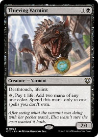 Thieving Varmint - Commander: Outlaws of Thunder Junction (OTC) #23 - Rare Magic: The Gathering Trading Card