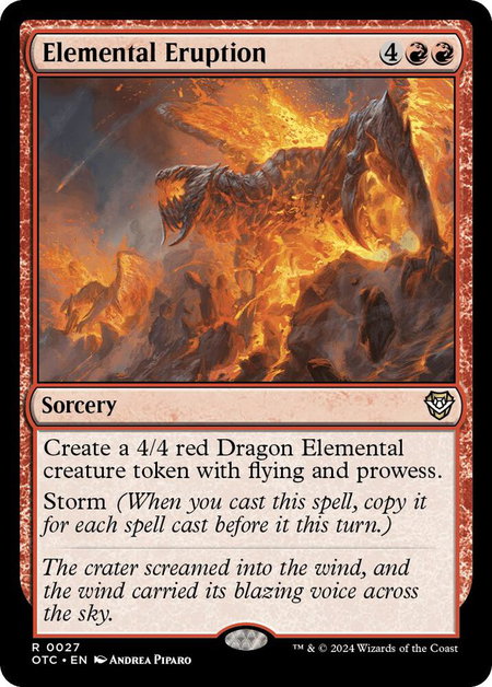 Elemental Eruption trading card from Commander: Outlaws of Thunder Junction Elemental Eruption - Commander: Outlaws of Thunder Junction Magic: The Gathering trading card
