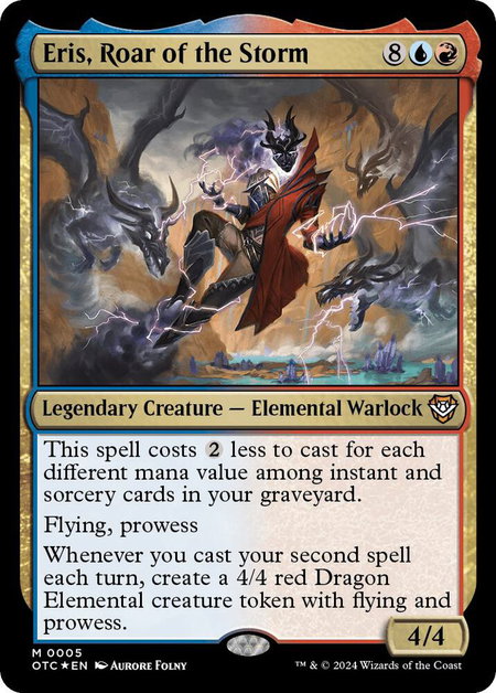Eris, Roar of the Storm trading card from Commander: Outlaws of Thunder Junction Eris, Roar of the Storm - Commander: Outlaws of Thunder Junction Magic: The Gathering trading card