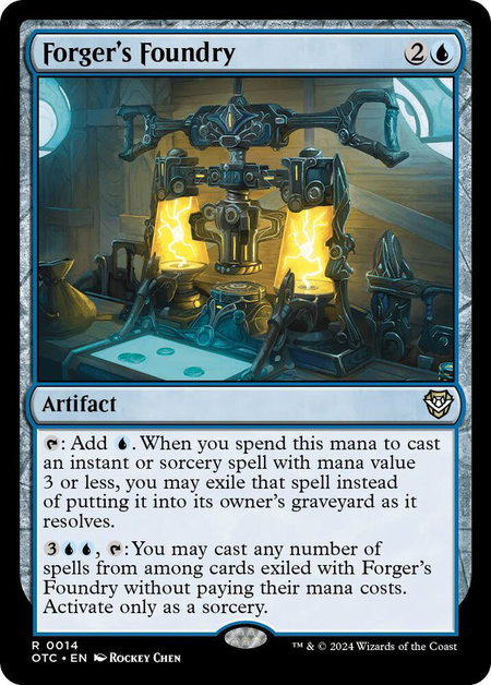 Forger's Foundry trading card from Commander: Outlaws of Thunder Junction Forger's Foundry - Commander: Outlaws of Thunder Junction Magic: The Gathering trading card