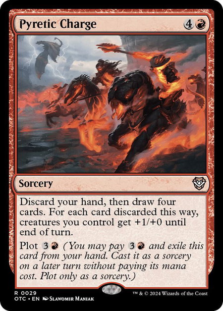 Pyretic Charge trading card from Commander: Outlaws of Thunder Junction Pyretic Charge - Commander: Outlaws of Thunder Junction Magic: The Gathering trading card