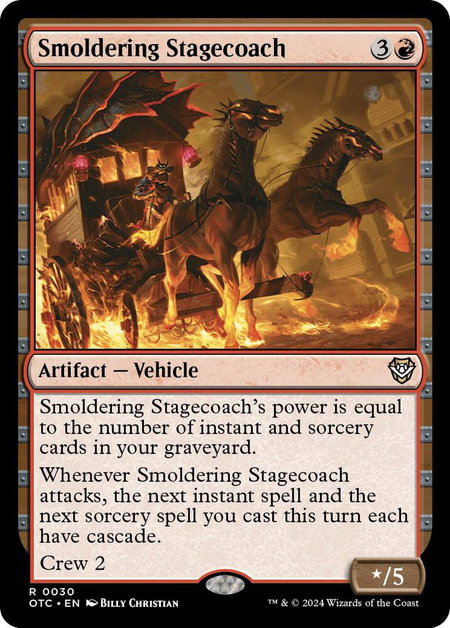 Smoldering Stagecoach - Commander: Outlaws of Thunder Junction Magic: The Gathering trading card