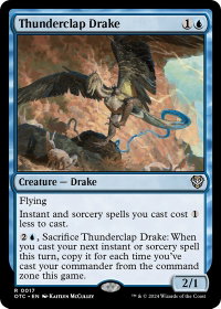 Thunderclap Drake - Commander: Outlaws of Thunder Junction (OTC) #17 - Rare Magic: The Gathering Trading Card