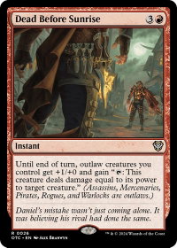 Dead Before Sunrise - Commander: Outlaws of Thunder Junction (OTC) #26 - Rare Magic: The Gathering Trading Card