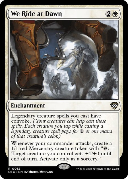 We Ride at Dawn - Commander: Outlaws of Thunder Junction Magic: The Gathering trading card