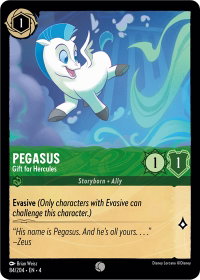 Pegasus - Gift for Hercules - Ursula's Return (4) #84/204 - Common Disney Lorcana Trading Card