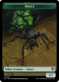 Insect // Elemental (0017) Double-Sided Token - Commander: Outlaws of Thunder Junction (OTC) #18 // 17 - Token Magic: The Gathering Trading Card