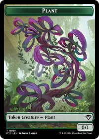 Plant // Sand Warrior Double-Sided Token - Commander: Outlaws of Thunder Junction (OTC) #19 // 23 - Token Magic: The Gathering Trading Card