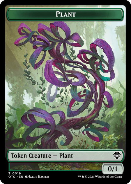 Plant // Sand Warrior Double-Sided Token trading card from Commander: Outlaws of Thunder Junction Plant // Sand Warrior Double-Sided Token - Commander: Outlaws of Thunder Junction Magic: The Gathering trading card