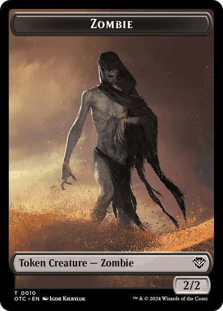 Zombie // Ox Double-Sided Token trading card from Commander: Outlaws of Thunder Junction Zombie // Ox Double-Sided Token - Commander: Outlaws of Thunder Junction Magic: The Gathering trading card