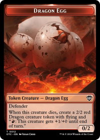 Dragon Egg // Dragon Double-Sided Token - Commander: Outlaws of Thunder Junction (OTC) #12 // 11 - Token Magic: The Gathering Trading Card