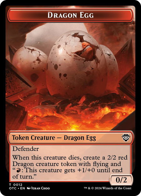 Dragon Egg // Dragon Double-Sided Token - Commander: Outlaws of Thunder Junction Magic: The Gathering trading card