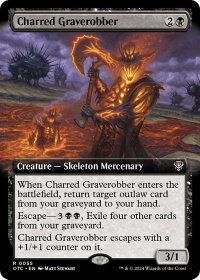 Charred Graverobber (Extended Art) - Commander: Outlaws of Thunder Junction (OTC) #55 - Rare Magic: The Gathering Trading Card
