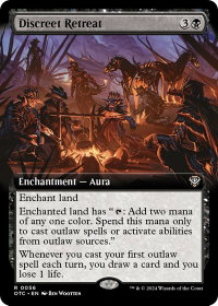 Discreet Retreat (Extended Art) - Commander: Outlaws of Thunder Junction (OTC) #56 - Rare Magic: The Gathering Trading Card