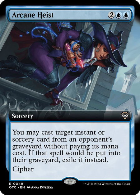 Arcane Heist (Extended Art) - Commander: Outlaws of Thunder Junction Magic: The Gathering trading card