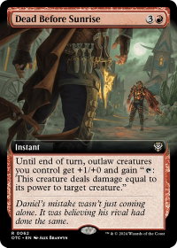Dead Before Sunrise (Extended Art) - Commander: Outlaws of Thunder Junction (OTC) #62 - Rare Magic: The Gathering Trading Card