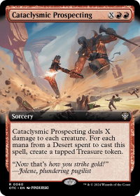 Cataclysmic Prospecting (Extended Art) - Commander: Outlaws of Thunder Junction (OTC) #60 - Rare Magic: The Gathering Trading Card