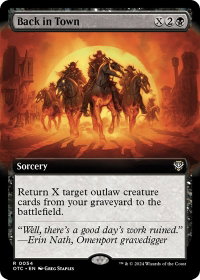 Back in Town (Extended Art) - Commander: Outlaws of Thunder Junction (OTC) #54 - Rare Magic: The Gathering Trading Card