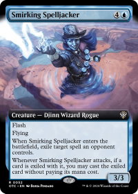 Smirking Spelljacker (Extended Art) - Commander: Outlaws of Thunder Junction (OTC) #52 - Rare Magic: The Gathering Trading Card