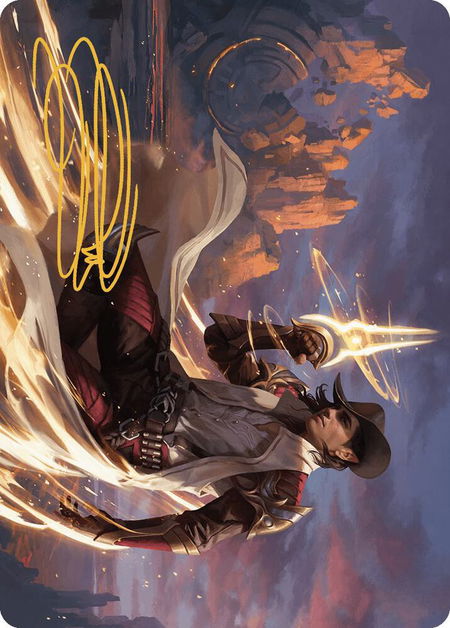 Kellan, the Kid Art Card (Gold-Stamped Signature) - Art Series: Outlaws of Thunder Junction Magic: The Gathering trading card