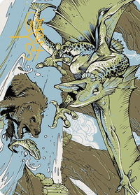 Decisive Denial Art Card (Gold-Stamped Signature) - Art Series: Outlaws of Thunder Junction (ASOTJ) #45 - Special Magic: The Gathering Trading Card