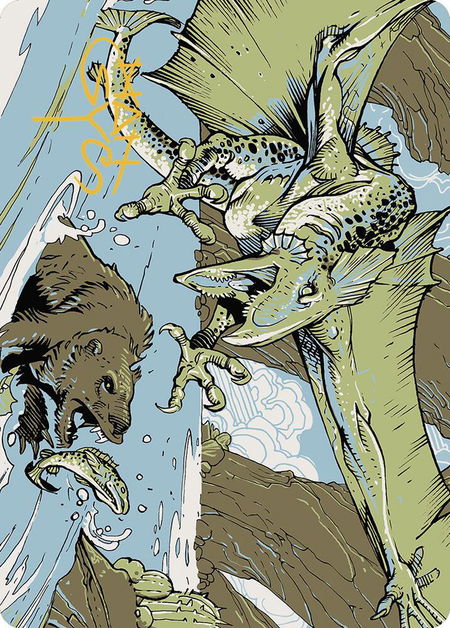 Decisive Denial Art Card (Gold-Stamped Signature) - Art Series: Outlaws of Thunder Junction Magic: The Gathering trading card