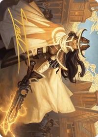 Omenport Vigilante Art Card (Gold-Stamped Signature) - Art Series: Outlaws of Thunder Junction (ASOTJ) #3 - Special Magic: The Gathering Trading Card