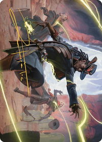 Lilah, Undefeated Slickshot Art Card (Gold-Stamped Signature) - Art Series: Outlaws of Thunder Junction (ASOTJ) #26 - Special Magic: The Gathering Trading Card