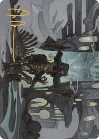 Tinybones Joins Up Art Card (Gold-Stamped Signature) - Art Series: Outlaws of Thunder Junction (ASOTJ) #9 - Special Magic: The Gathering Trading Card