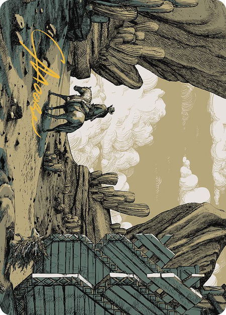 Path to Exile Art Card (Gold-Stamped Signature) - Art Series: Outlaws of Thunder Junction Magic: The Gathering trading card