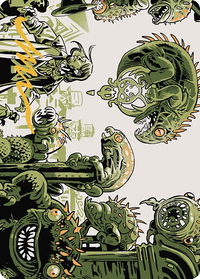 Pest Infestation Art Card (Gold-Stamped Signature) - Art Series: Outlaws of Thunder Junction (ASOTJ) #42 - Special Magic: The Gathering Trading Card