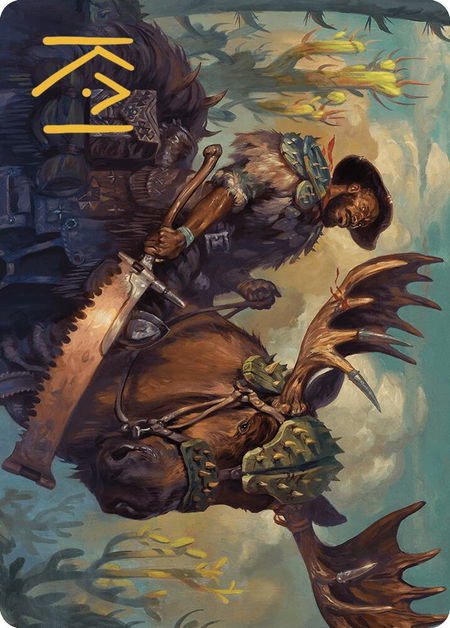 Spinewoods Paladin Art Card (Gold-Stamped Signature) - Art Series: Outlaws of Thunder Junction Magic: The Gathering trading card