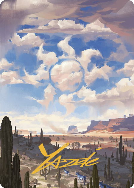 Plains Art Card (Gold-Stamped Signature) - Art Series: Outlaws of Thunder Junction Magic: The Gathering trading card