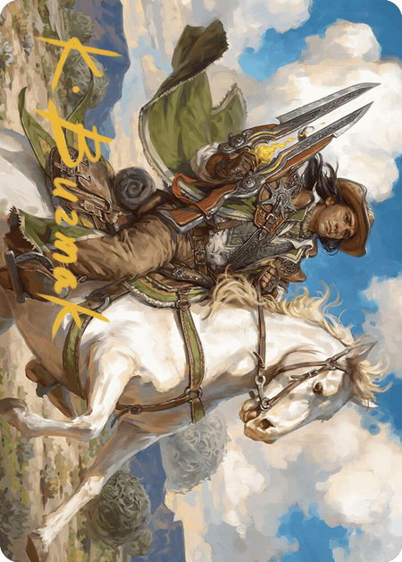 Wylie Duke, Atiin Hero Art Card (Gold-Stamped Signature) - Art Series: Outlaws of Thunder Junction Magic: The Gathering trading card