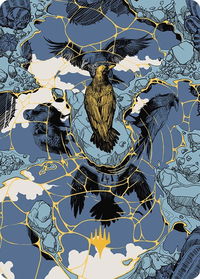 Fractured Identity Art Card (Gold-Stamped Planeswalker Symbol) - Art Series: Outlaws of Thunder Junction (ASOTJ) #46 - Special Magic: The Gathering Trading Card