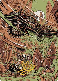 Contagion Engine Art Card (Gold-Stamped Signature) - Art Series: Outlaws of Thunder Junction (ASOTJ) #50 - Special Magic: The Gathering Trading Card