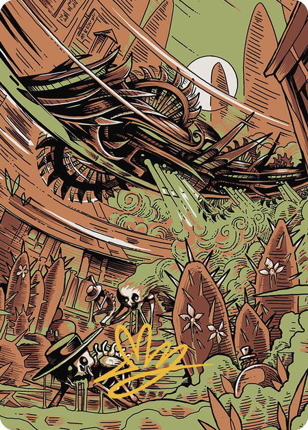 Contagion Engine Art Card (Gold-Stamped Signature) - Art Series: Outlaws of Thunder Junction Magic: The Gathering trading card