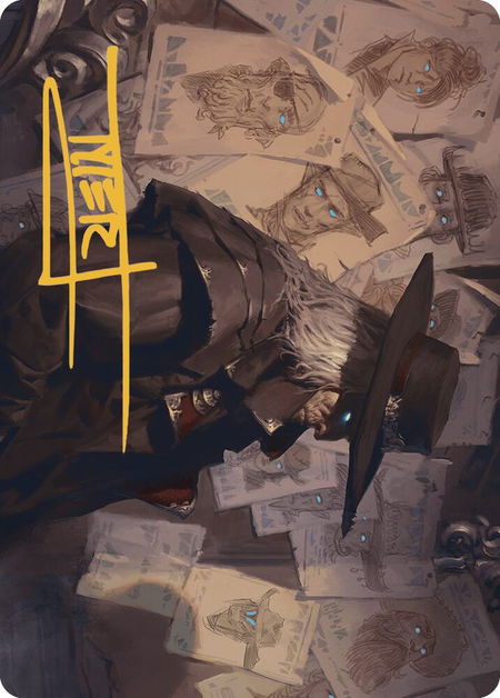 Lazav, Familiar Stranger Art Card (Gold-Stamped Signature) - Art Series: Outlaws of Thunder Junction Magic: The Gathering trading card