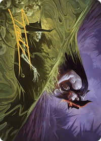 Pillage the Bog Art Card (Gold-Stamped Signature) - Art Series: Outlaws of Thunder Junction (ASOTJ) #30 - Special Magic: The Gathering Trading Card