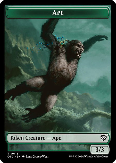 Ape // Shark Double-Sided Token - Commander: Outlaws of Thunder Junction Magic: The Gathering trading card