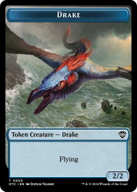 Drake // Soldier (0026) Double-Sided Token - Commander: Outlaws of Thunder Junction (OTC) #5 // 26 - Token Magic: The Gathering Trading Card