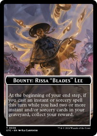 Bounty: Rissa "Blades" Lee // Bounty Rules Double-Sided Token - Commander: Outlaws of Thunder Junction (OTC) #38 - Token Magic: The Gathering Trading Card
