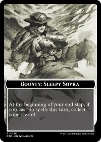 Bounty: Sleepy Sovka // Bounty Rules Double-Sided Token - Commander: Outlaws of Thunder Junction (OTC) #39 - Token Magic: The Gathering Trading Card
