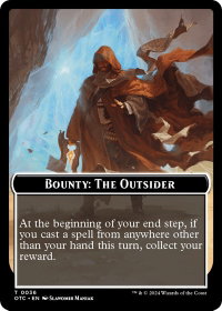 Bounty: The Outsider // Bounty Rules Double-Sided Token - Commander: Outlaws of Thunder Junction (OTC) #36 - Token Magic: The Gathering Trading Card