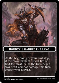 Bounty: Frankie the Fang // Bounty Rules Double-Sided Token - Commander: Outlaws of Thunder Junction (OTC) #31 - Token Magic: The Gathering Trading Card