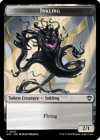 Inkling // Treasure Double-Sided Token - Commander: Outlaws of Thunder Junction (OTC) #22 // 18 - Token Magic: The Gathering Trading Card