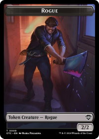 Rogue // The Monarch Double-Sided Token - Commander: Outlaws of Thunder Junction (OTC) #9 // 29 - Token Magic: The Gathering Trading Card