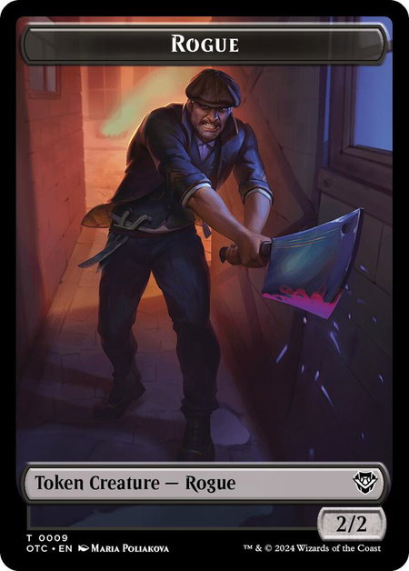 Rogue // The Monarch Double-Sided Token trading card from Commander: Outlaws of Thunder Junction Rogue // The Monarch Double-Sided Token - Commander: Outlaws of Thunder Junction Magic: The Gathering trading card