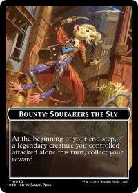 Bounty: Squeakers the Sly // Bounty Rules Double-Sided Token - Commander: Outlaws of Thunder Junction (OTC) #40 - Token Magic: The Gathering Trading Card