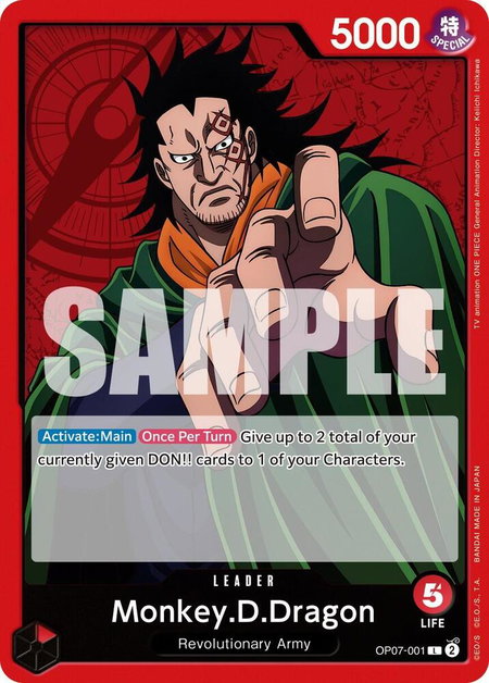 Monkey.D.Dragon (001) - 500 Years in the Future One Piece trading card